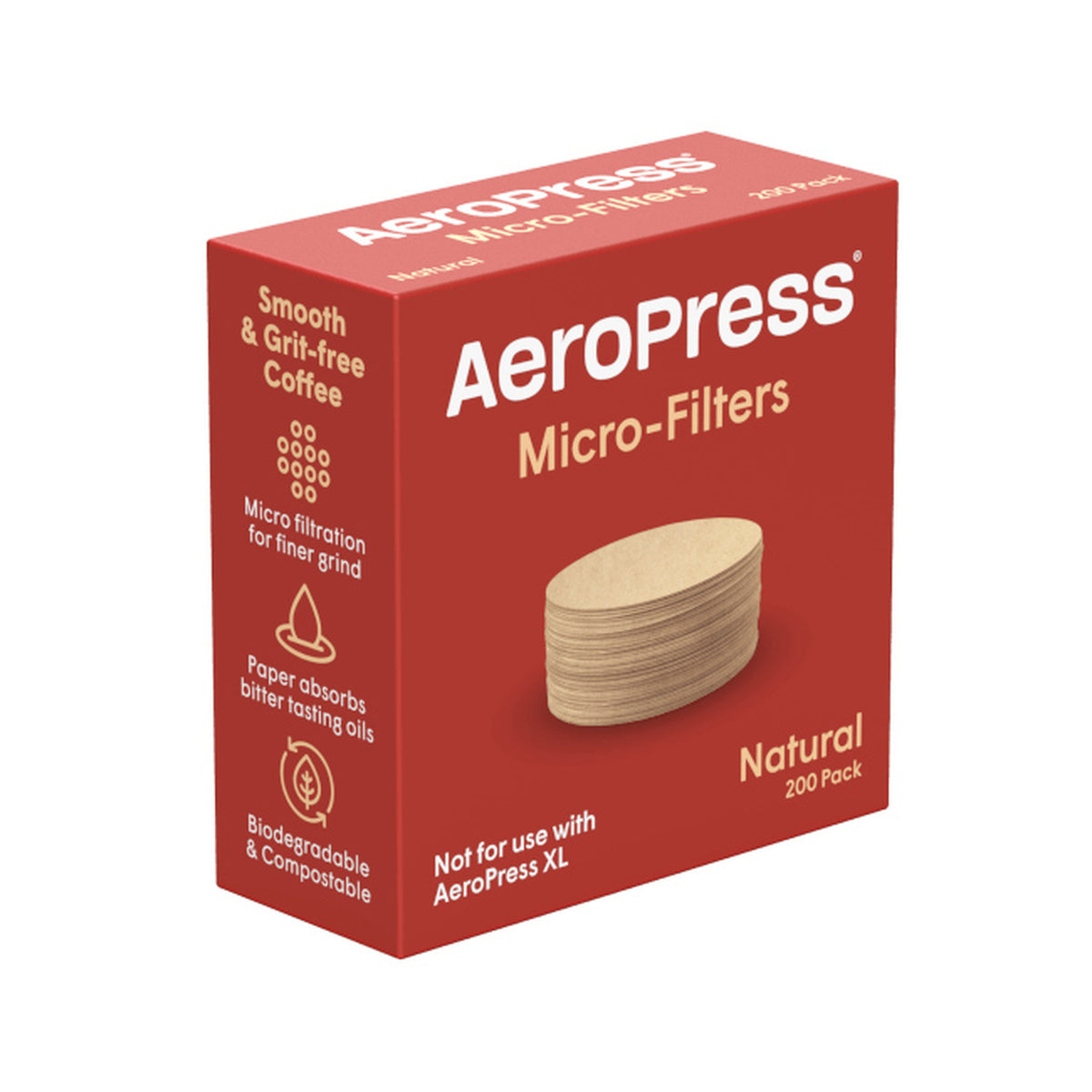 Filtry papierowe AeroPress natural, 200 szt.